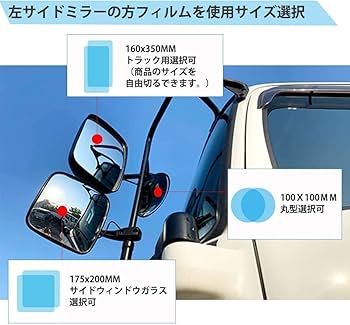 Amazon.co.jp: HADWAO 大型トラックサイドミラー用フィルム